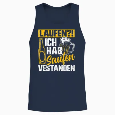 Laufen Ich Hab Saufen Verstanden Bierliebhaber Alkohol Unisex Tank Top - Navy