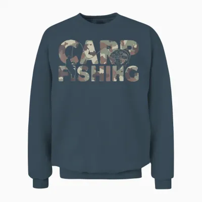 Carp Fishing - Camouflage T-Shirt, Black, S Unisex Sweatshirt - Dark Heather