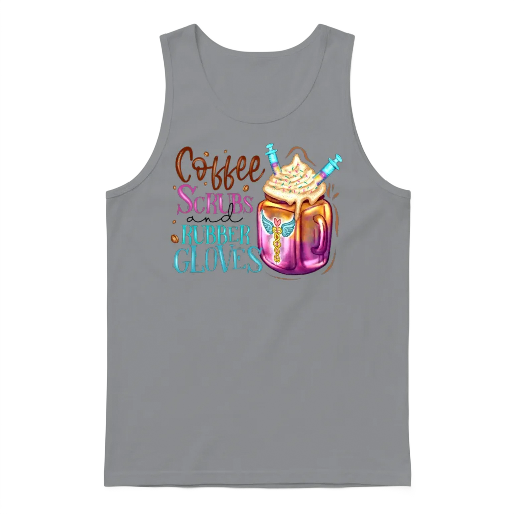 Fueled by Coffee & Compassion โ Nurse Life Unisex Tank Top - Sport Grey