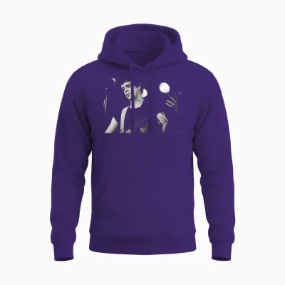 Lou Reed Perorming Live Boston 1980 by Michael Grecco Unisex Hoodie - Purple