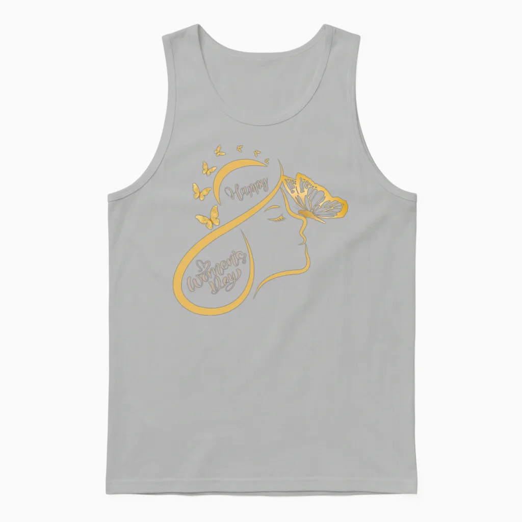 March 8 Shirt, Women's History Month Shirt, Unisex Tank Top in Ash
