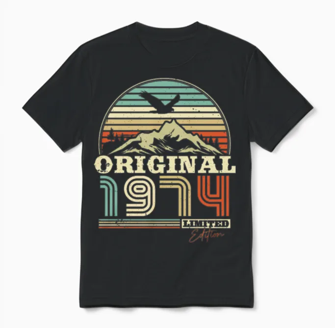 1974 Limited Edition Unisex T-Shirt in Black