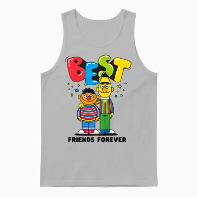 Children's Sesame Street Ernie and Bert Best Friends Forever Unisex Tank Top - Ash