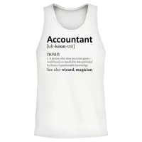 Funny Accountant Definition Unisex Tank Top - White – 2