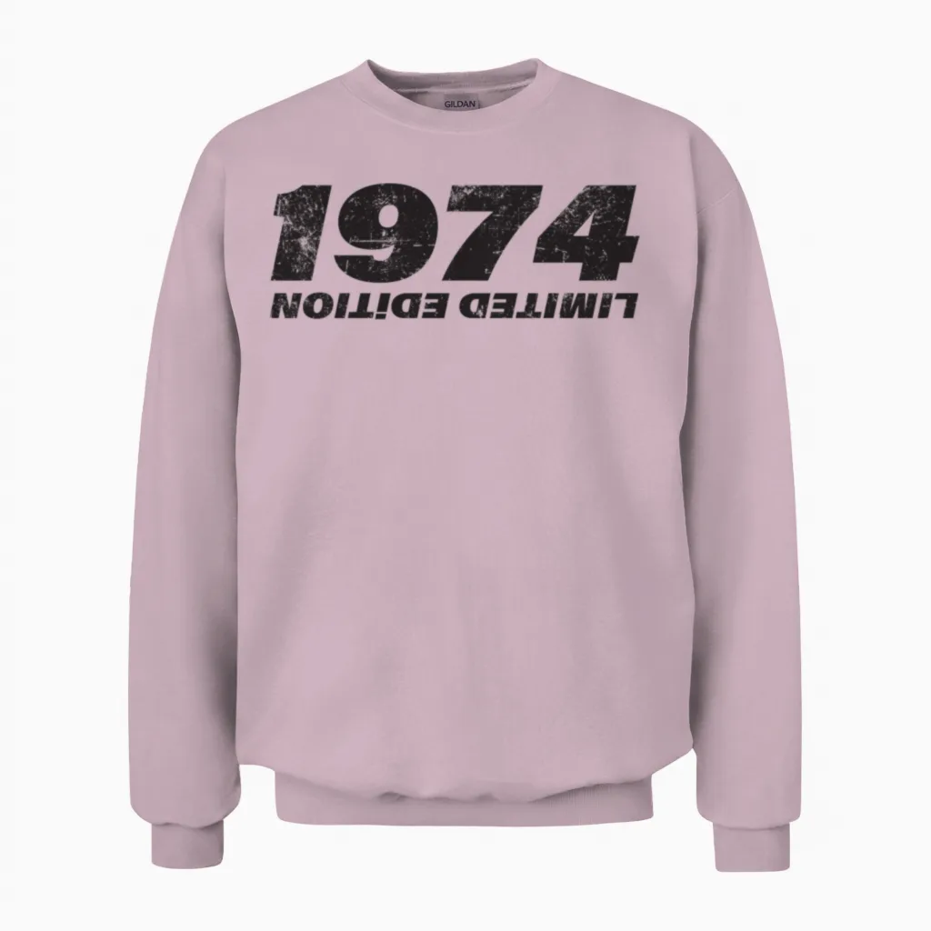 1974 Vintage Unisex Sweatshirt in Light Pink