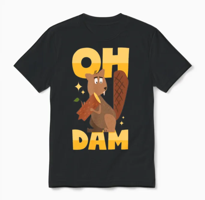 Funny Animal Unisex T-Shirt in Black