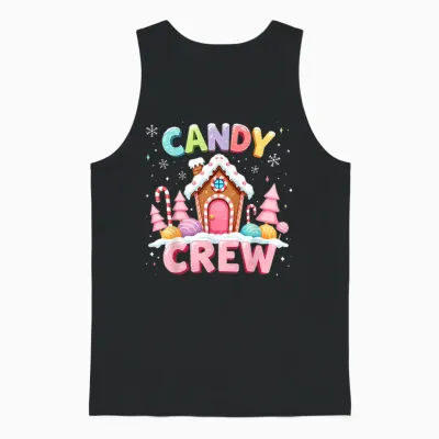 Candy Land Candy Crew Decorations Sweetie Candy Squad Xmas Unisex Tank Top - Black