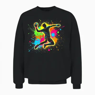 Handball & Handball Graphic | for Men, Boys & Teens Unisex Sweatshirt - Black