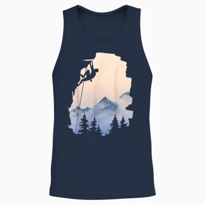 Klettern Berge Rock Trad Sport Klettern Bouldern Unisex Tank Top - Navy