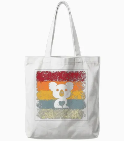 Koala Retro Tote Bags - White