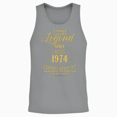 Living Legend Since March 1974 Unisex Tank Top - Sport Grey