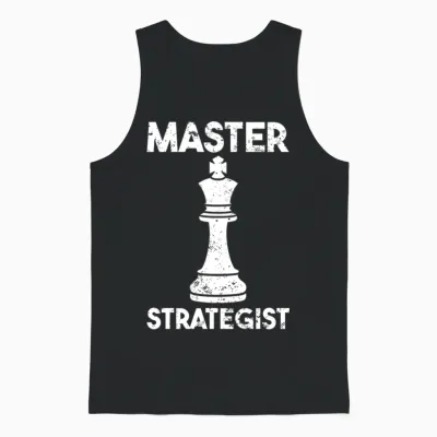 Chess King Master Strategist for Chess Lovers Unisex Tank Top - Black