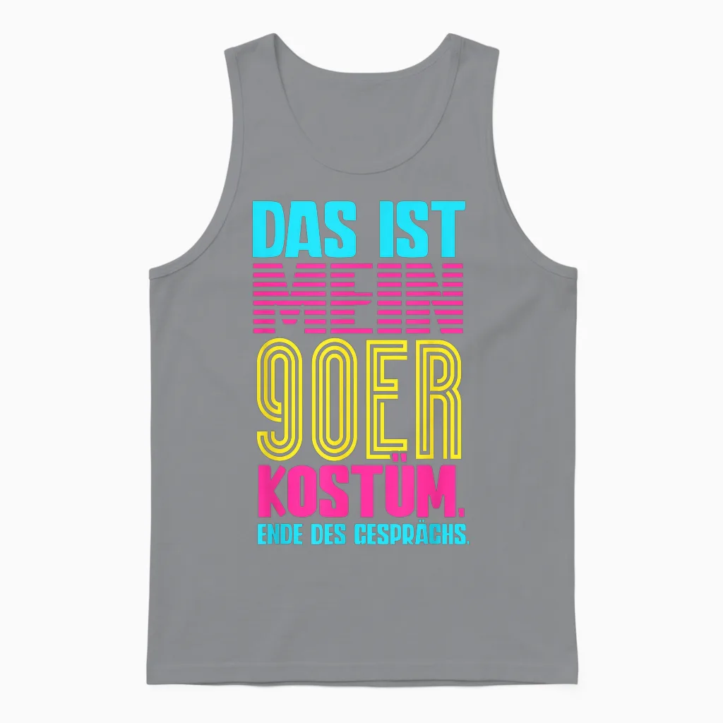 Das Ist Mein 90s Kostüm 90s Unisex Tank Top in Sport Grey