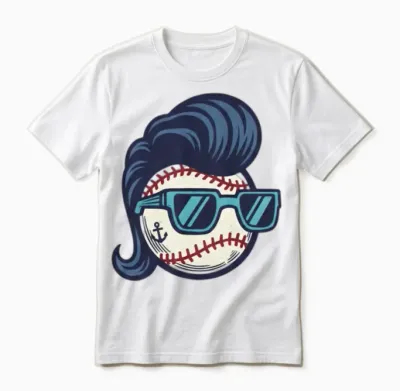 Retro Baseball Rockstar Unisex T-Shirt - White