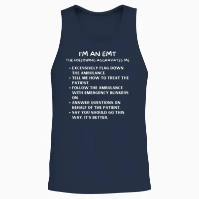 Funny Emt Things That Annoy Me Unisex Tank Top - Navy
