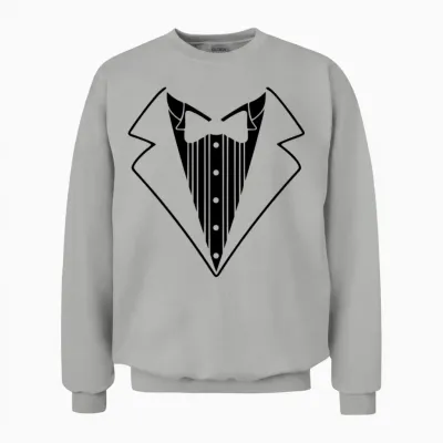 Tuxedo Jacket Costume Unisex Sweatshirt - Ash