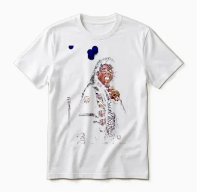 Michael Jackson Live California Bad Tour by Michael Grecco Unisex T-Shirt - White