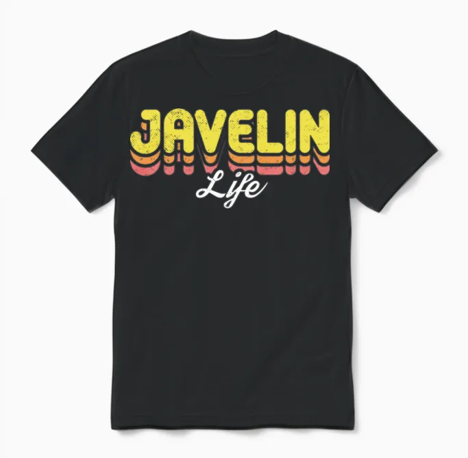 Retro Javelin Life Unisex T-Shirt - Black