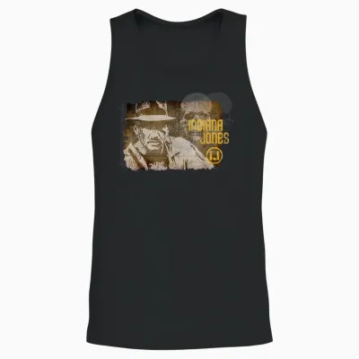 Lucasfilm Indiana Jones Vintage Map and Skull Unisex Tank Top - Black