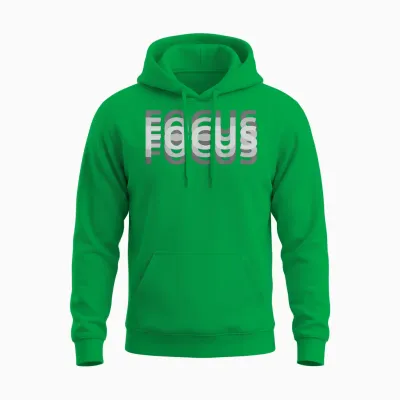 Retro Effect Focus Unisex Hoodie - Irish Green