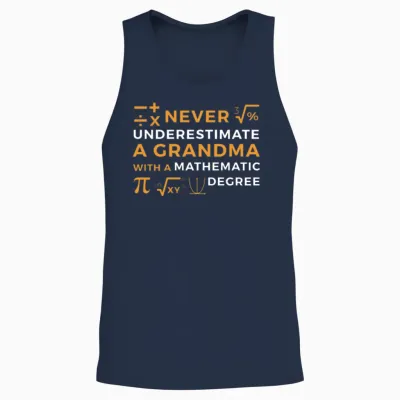 A Grandma with a Mathematic Degree Unisex Tank Top - Navy