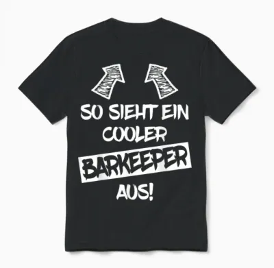 Cooler Barkeeper Lustiger Spruch Barmann Kellner Unisex T-Shirt - Black
