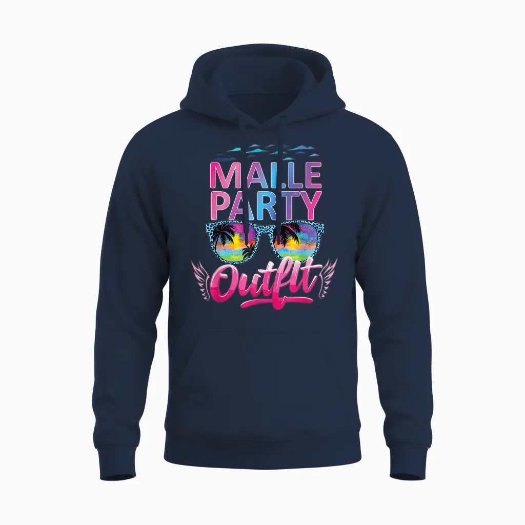 Malle Party Group Shirt Women Mallorca Outfit Women's Party Unisex Hoodie in Navy