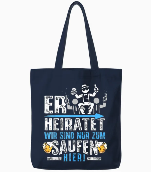 Junggesellenabschied T-Shirt Männer Jga Poltern Herren Jga Tote Bags in Navy