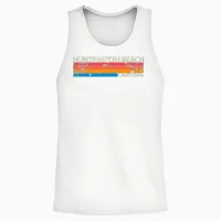 Vintage Retro Huntington Beach Unisex Tank Top - White – 2