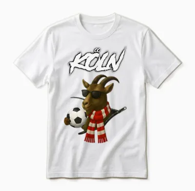 Cologne Football Bock - Rheinisches Fan Design Unisex T-Shirt - White