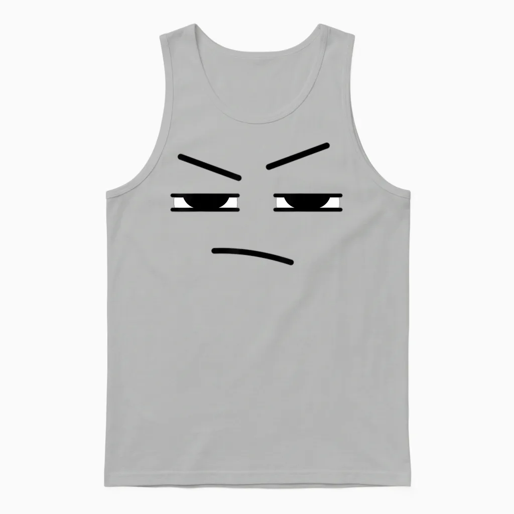 Creepy Funny Carrots Face Halloween Costume Kids and Adults Unisex Tank Top in Ash