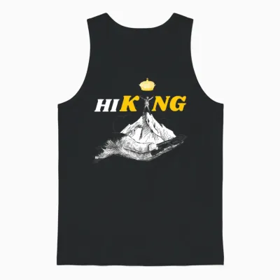 Hiking King Design Best Hiking Unisex Tank Top - Black