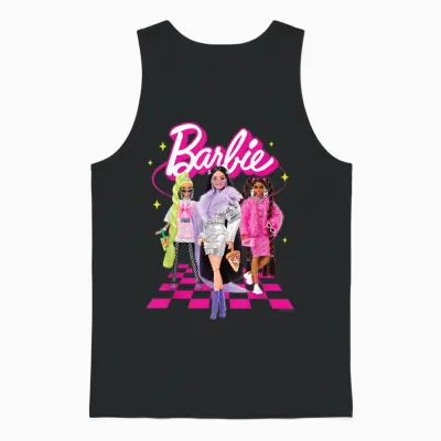 Barbie - Y2k Trio T-Shirt, White Unisex Tank Top - Black