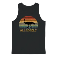 Funny Allegedly Ostrich Shirt Flightless Bird Love Unisex Tank Top - Black – 1