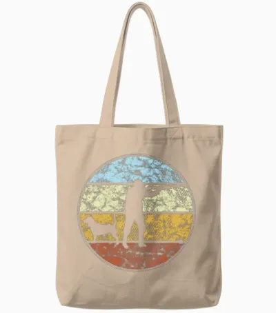 Hunting Retro Tote Bags - Natural