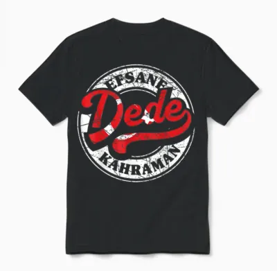 Bester Dede Der Welt Türkischer Opa Großvater Türkei Retro Unisex T-Shirt - Black