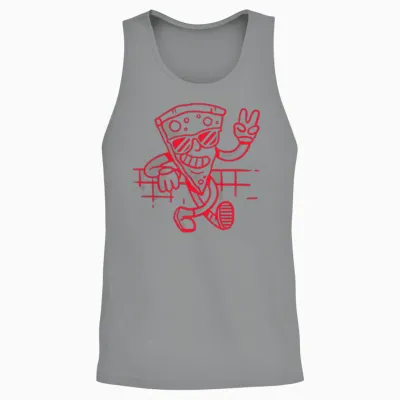 Pizzeria Italiano Best Pizza in Town (backprint) Unisex Tank Top - Sport Grey
