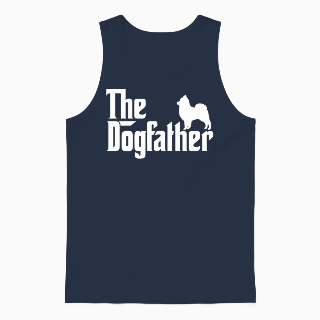 The Pomeranian Dog Father - Lovers Unisex Tank Top in Navy