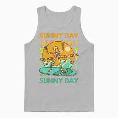 Sunny Day Vintage Unisex Tank Top - Ash