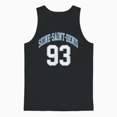Seine-Saint-Denis 93 T-Shirt, Black, S Unisex Tank Top - Black