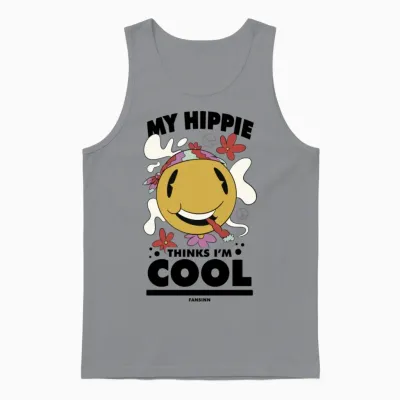 Funny Hippie Unisex Tank Top - Sport Grey