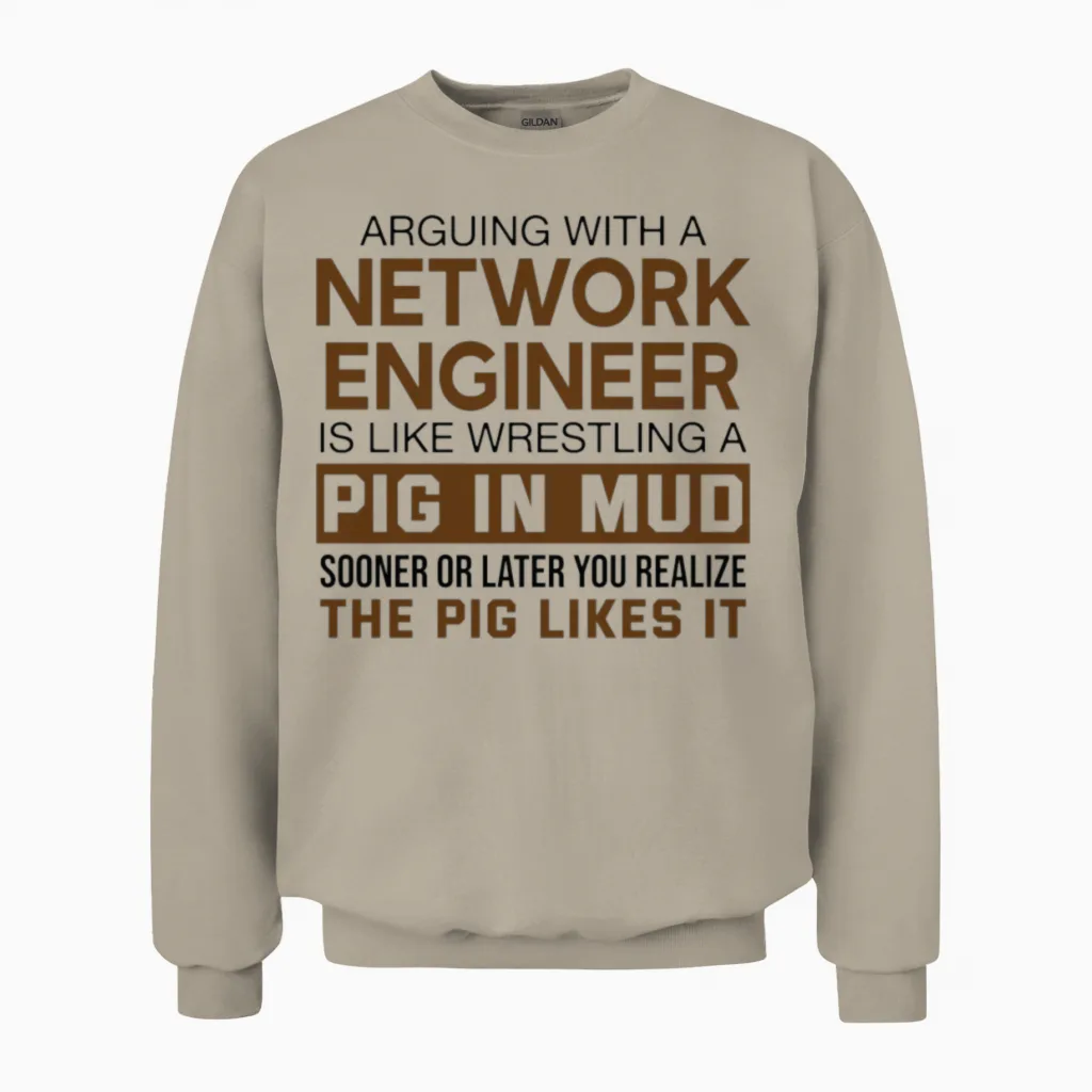 Arguing with a Network Engineer Unisex Sweatshirt - Sand