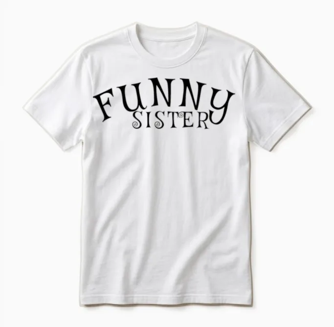 Funny Sister Unisex T-Shirt in White