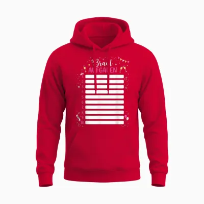 Braut Aufgaben Jga Frauen Junggeselllinnenabschied Unisex Hoodie - Red