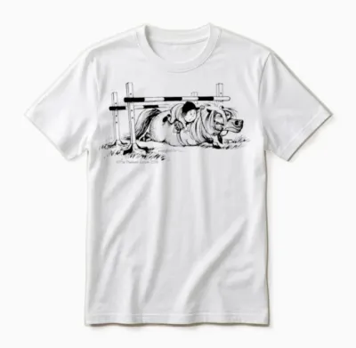 Ponyfall Thelwell Cartoon Unisex T-Shirt - White