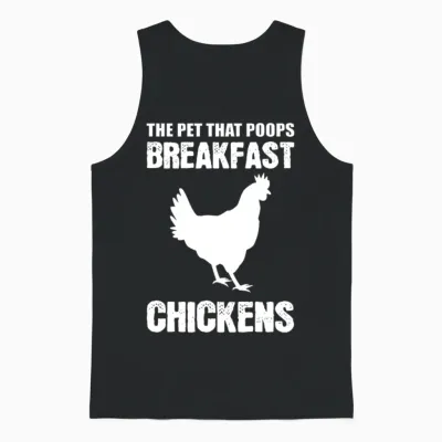 Poops Breakfast Coffee Lover and Morning Person Gi Unisex Tank Top - Black