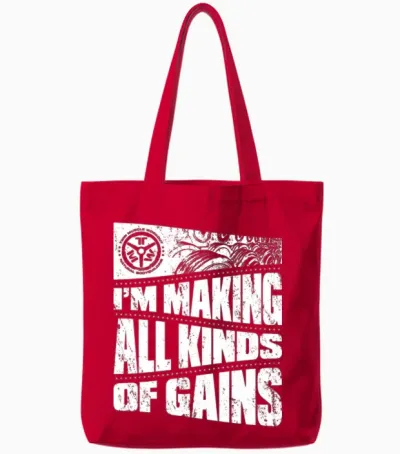 Making All Kinds of Gains Tote Bags - Red