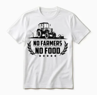 No Farmers No Food Unisex T-Shirt - White