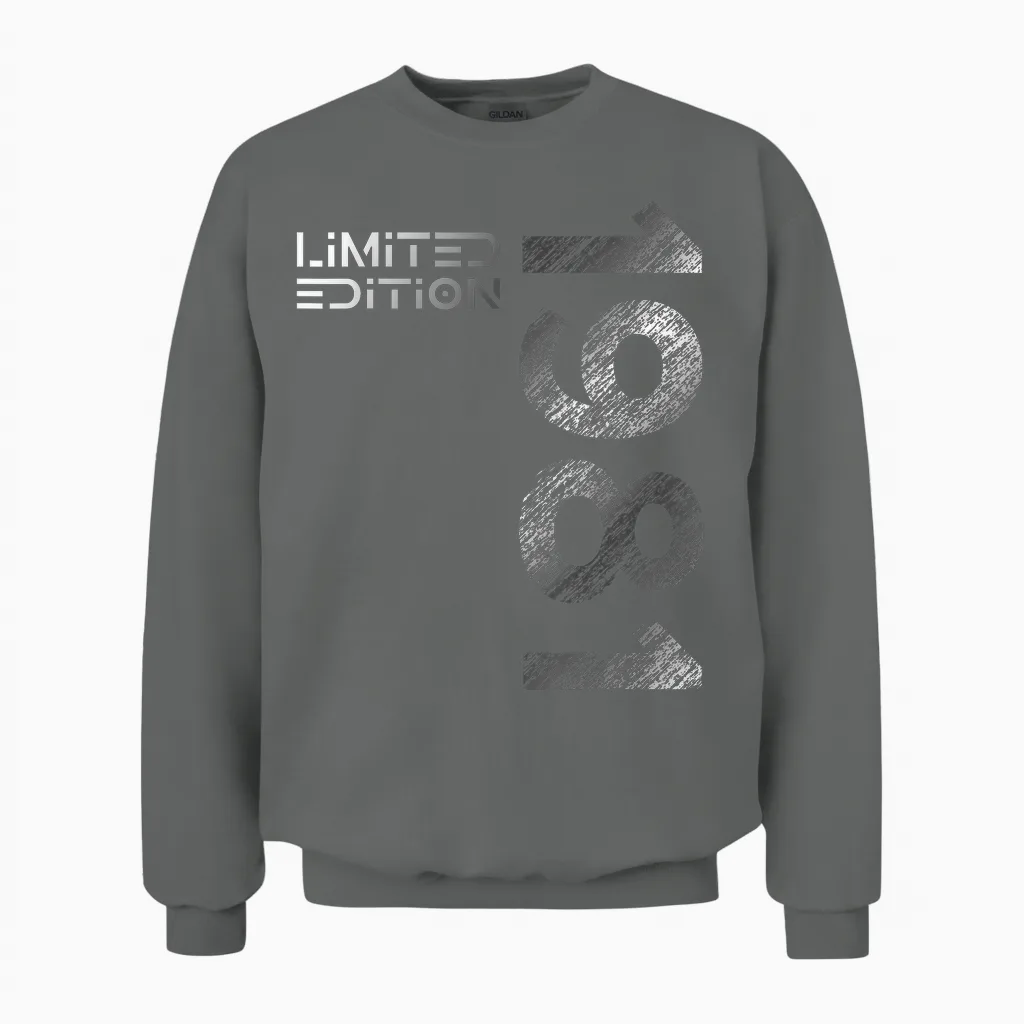 44th Birthday Limited Edition Vintage 1981 Man Woman Unisex Sweatshirt in Graphite Heather