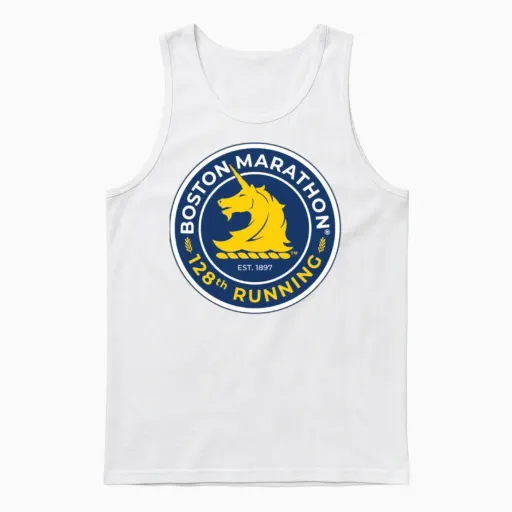 Boston Marathon - Running Unisex Tank Top in White